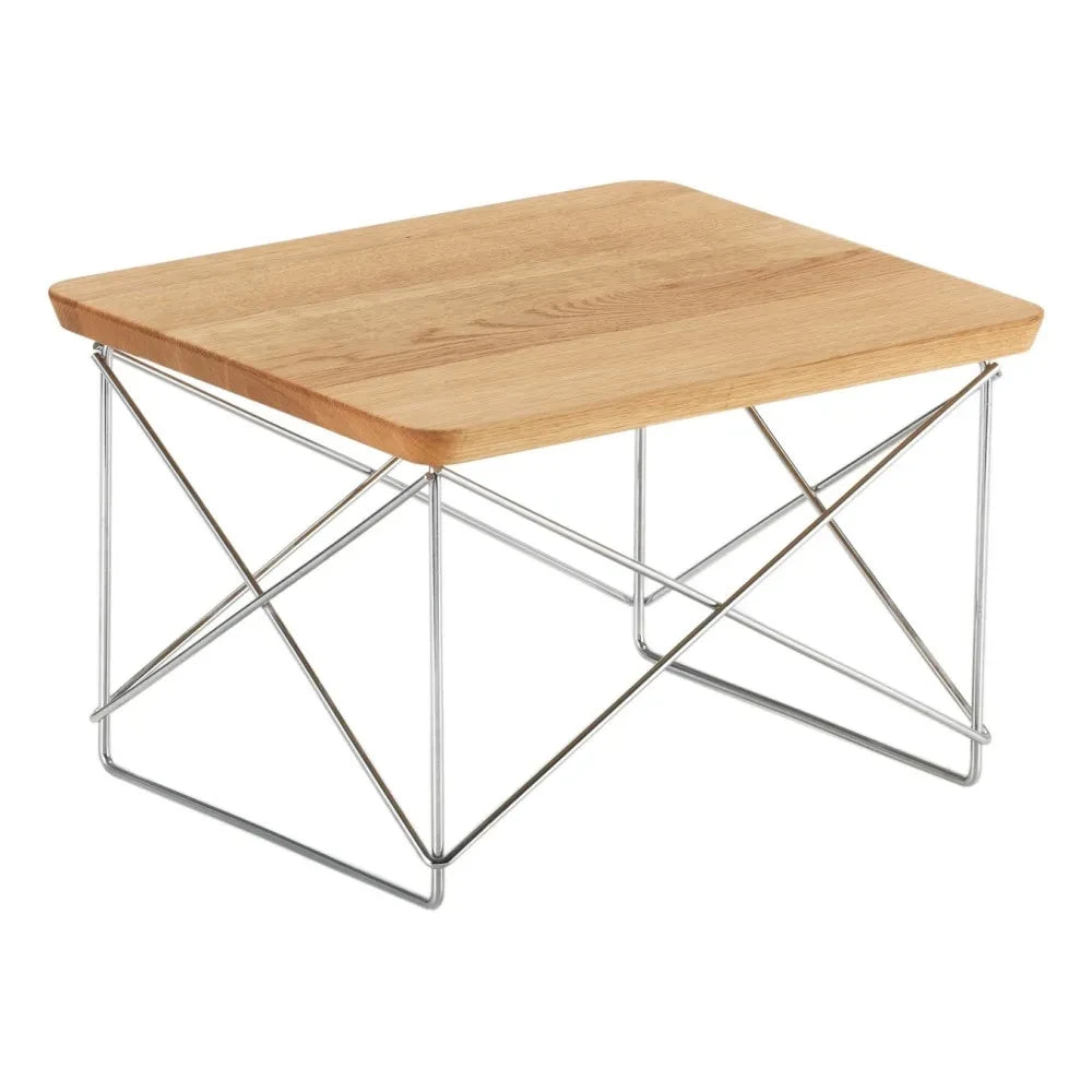 Vitra - LTR Side Table - Chrome-Plated Base - Charles & Ray Eames, 1950 | Oak