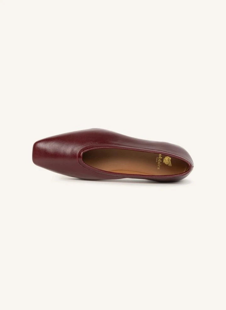 Bobbies - Edie Leather Flats | Garnet
