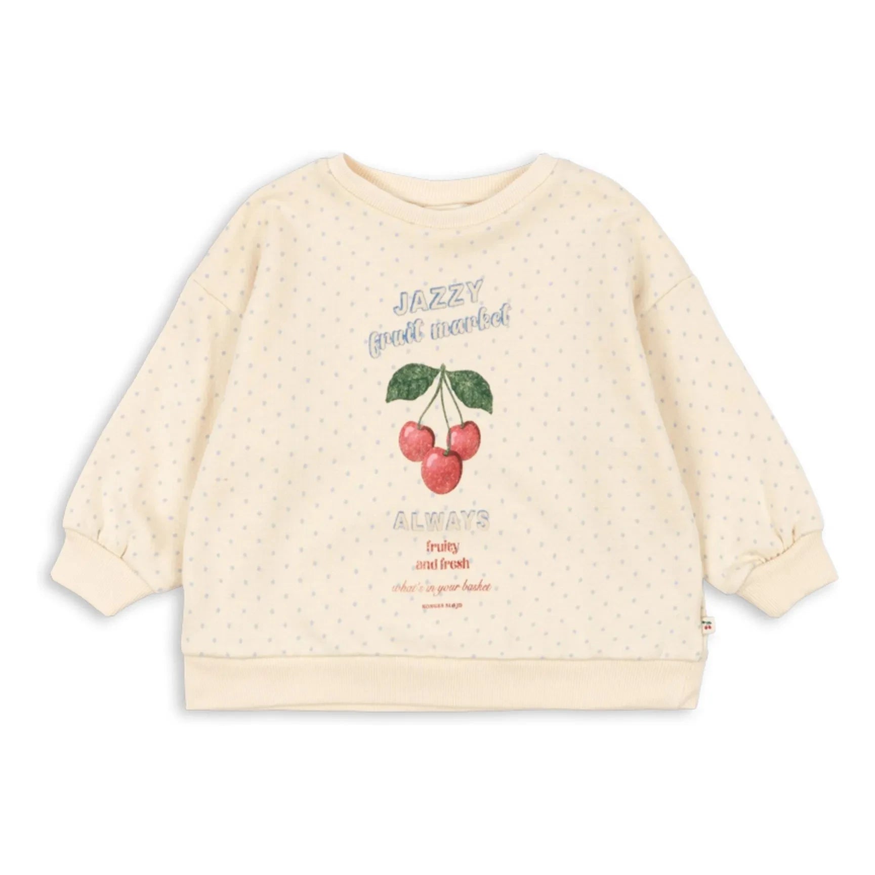 Konges Sløjd - Organic Cotton Loupy Dot Sweatshirt | Ivory