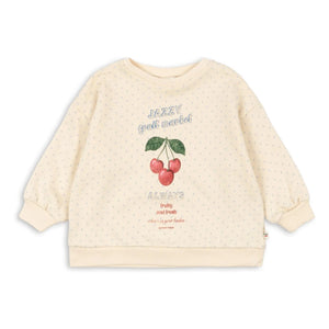 Konges Sløjd - Organic Cotton Loupy Dot Sweatshirt | Ivory