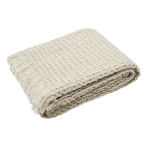 Haomy - Tempo pamuklu atım battaniyesi | Krem