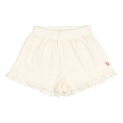 Búho - Terry Ruffled Shorts | Ecru