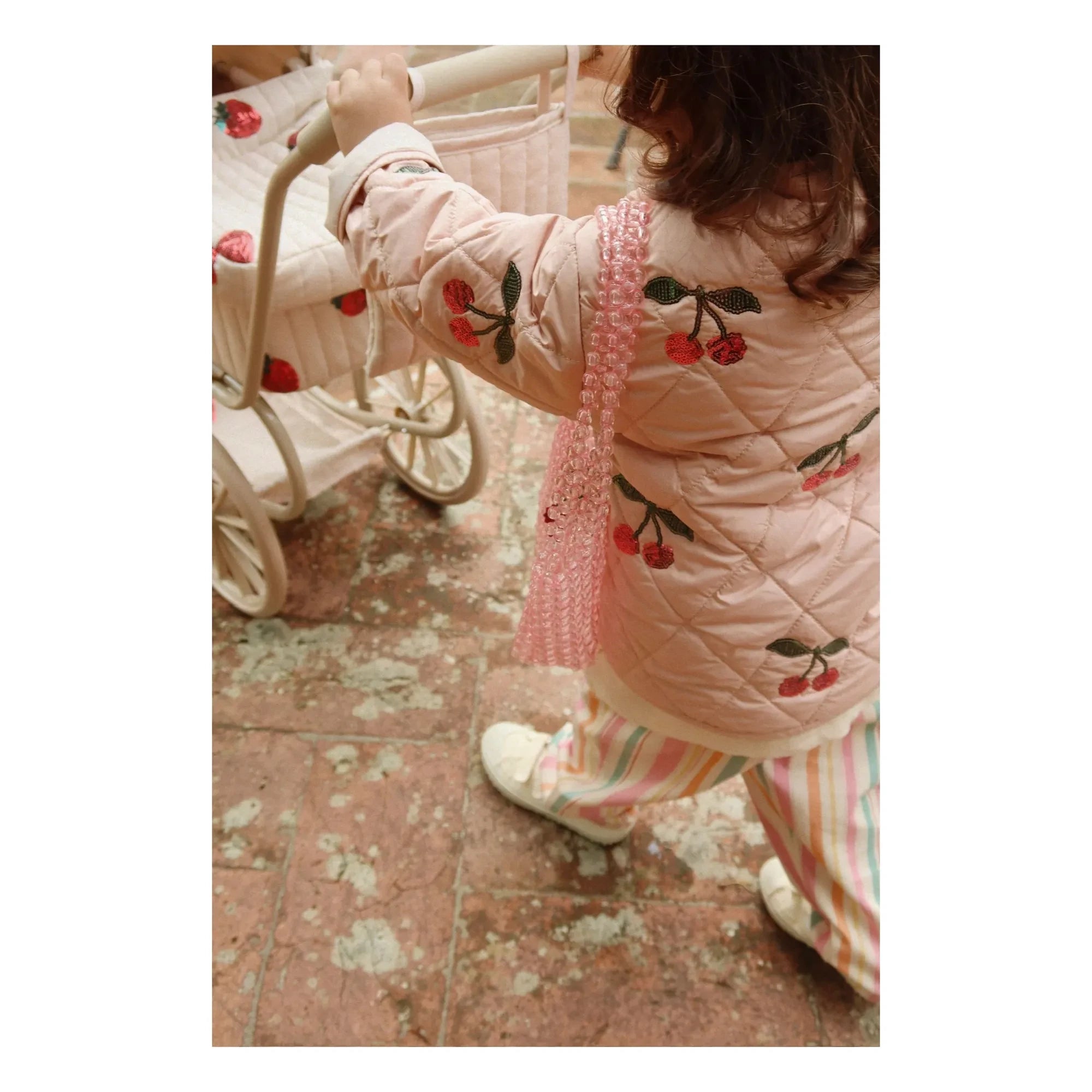 Konges Sløjd - Minnie Strawberry Baby Stroller | Beige