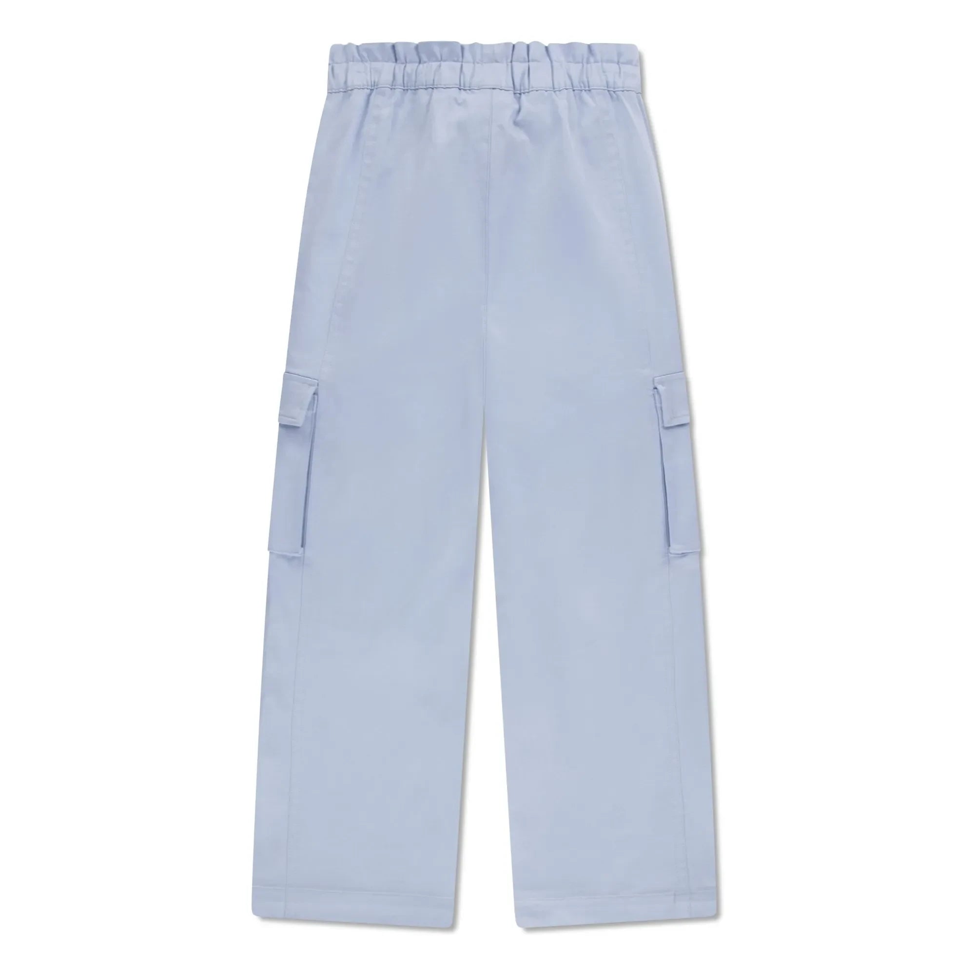 Lacoste - Elastic Waist Organic Cotton Cargo Pants | Light Blue