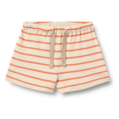 Wheat - Striped Vic Jersey Shorts Organic Cotton | Orange