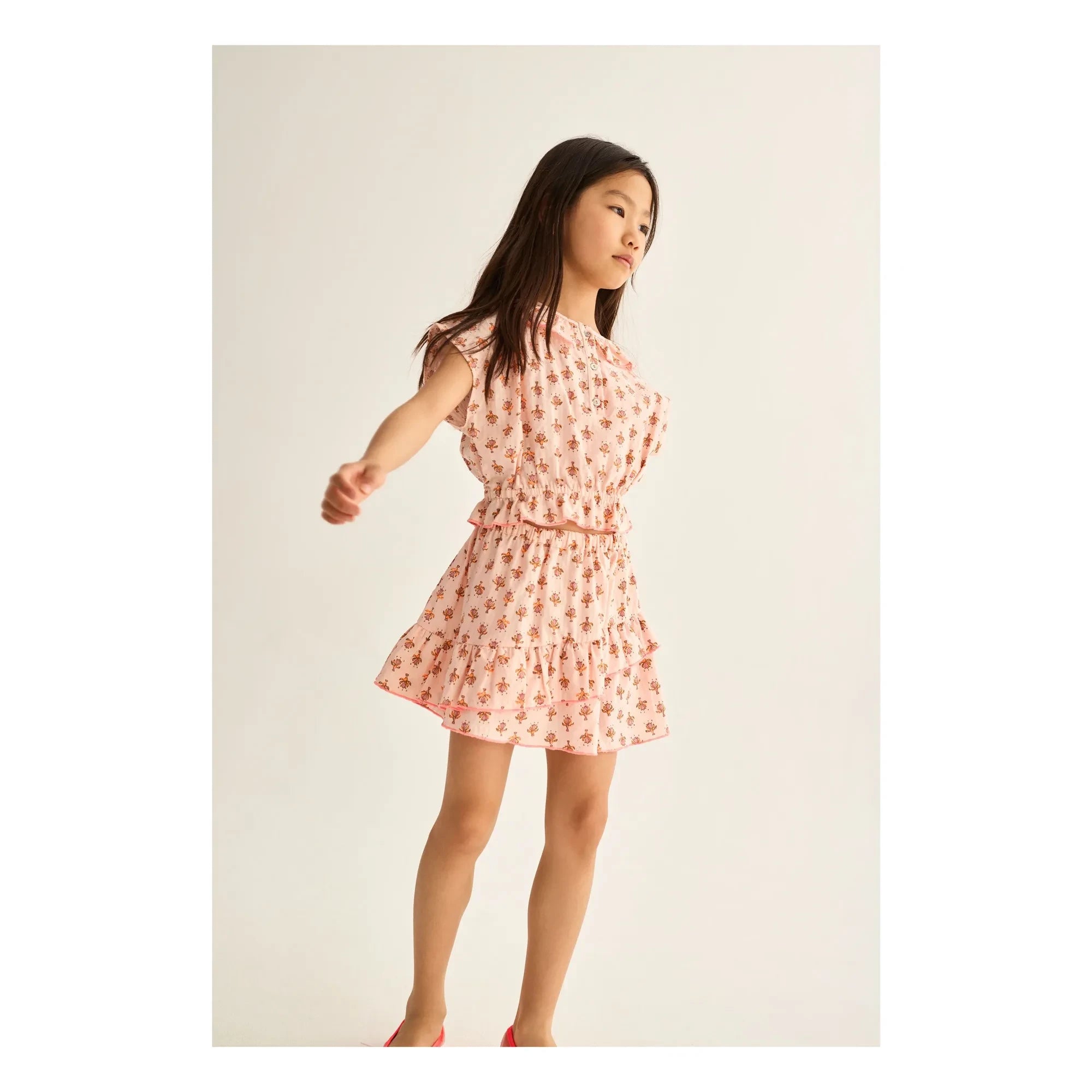 Cozmo - Dara Fleurie Organic Cotton Blouse | Powder Pink