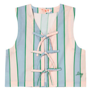 Tinycottons - Striped Knotted Top | Light Pink