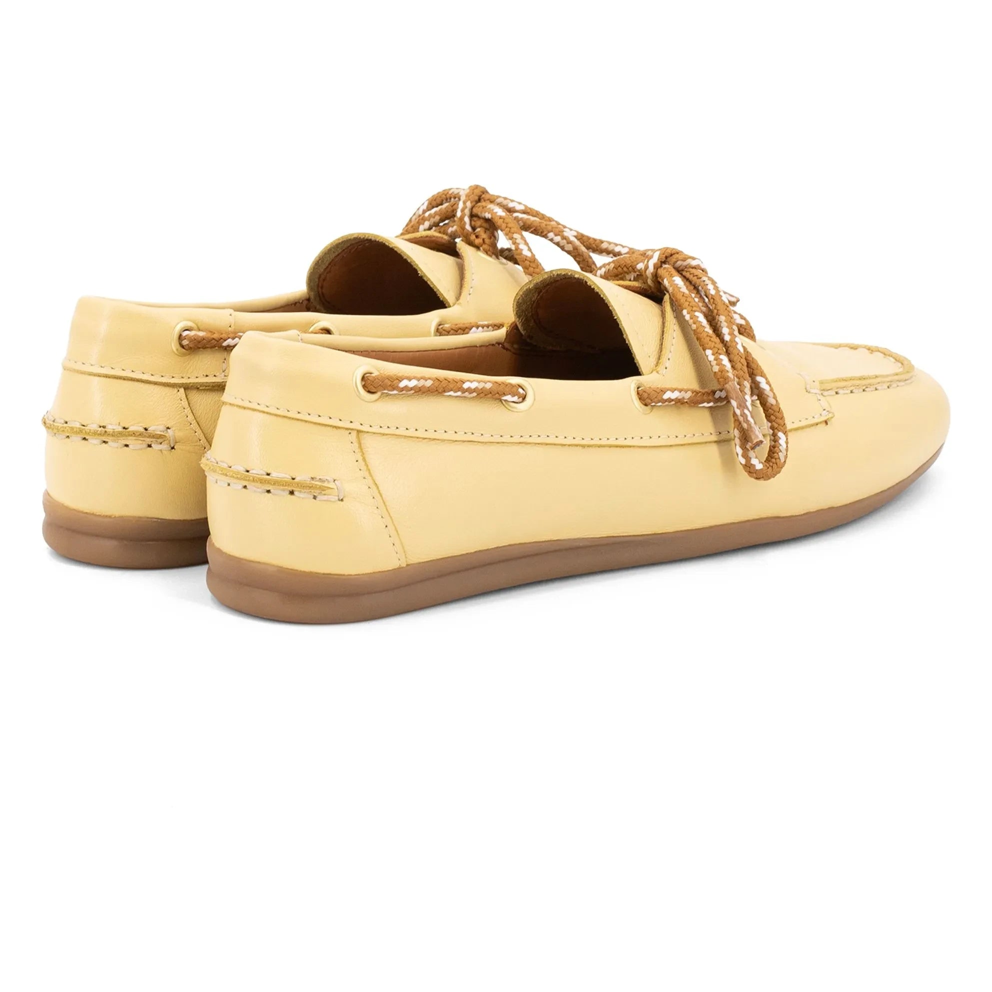 Toral - Kimana Leather Boat Shoes | Yellow