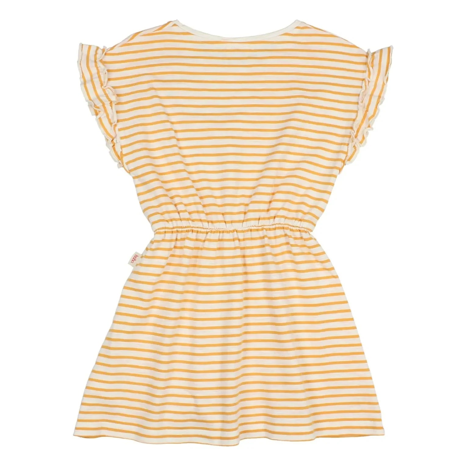 Búho - Striped Knit Dress with Strawberry Organic Cotton | Yellow