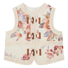 Zimmermann - Awaken Floral Pattern Sleeveless Vest | Ecru