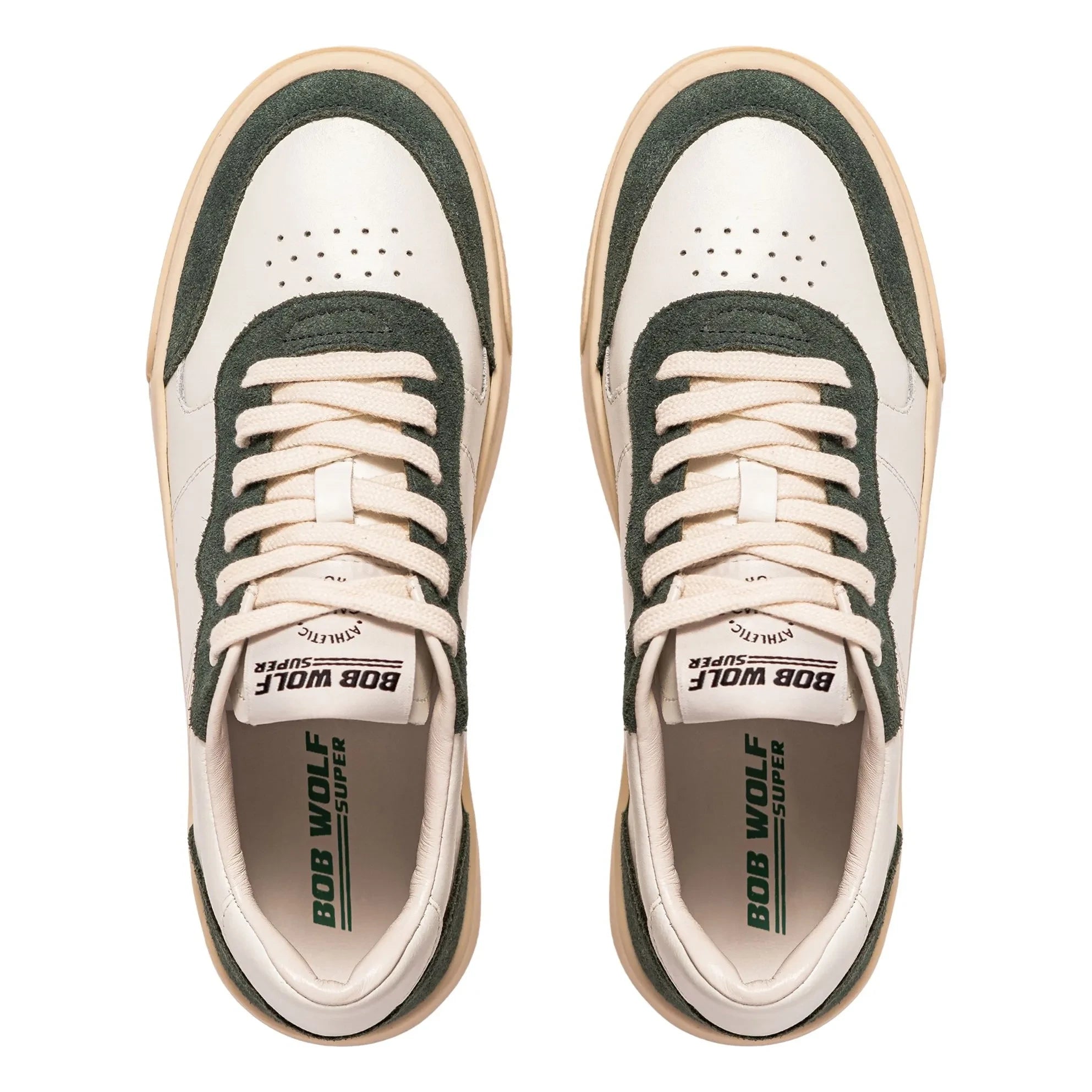 Bob Wolf - Legacy '76 Deri ve Süet Sneaker | Koyu yeşil