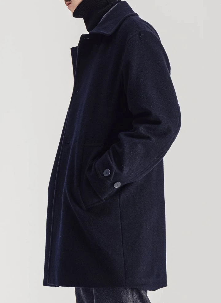 Parages - Caufield Merino Wool Coat | Navy