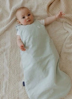 Les Petites Billes - Double-Sided Vichy Multi-Season Sleeping Bag | Green Water