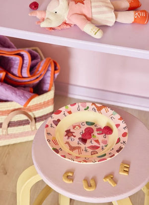 Rice - ABC Melamine Soup Bowl | Light Pink