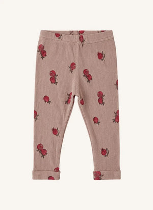 Studio Bohème - Rom Pom Raised Organic Cotton Leggings | Beige