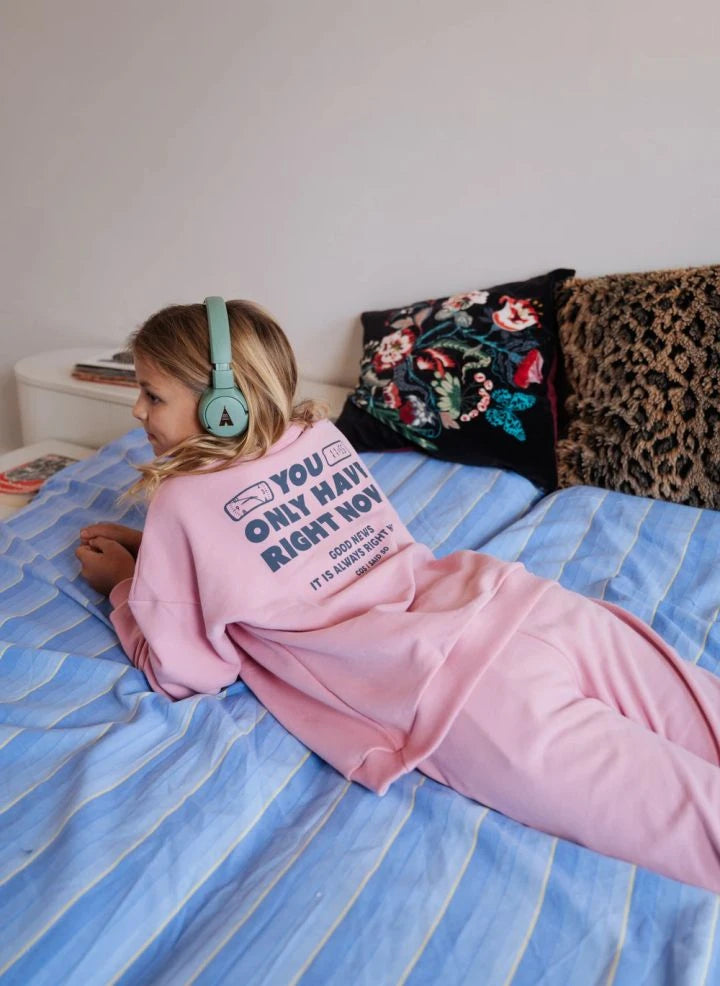 Cos I Said So - "Right Now" Organik Pamuk Sweatshirt | Pembe