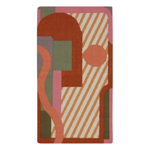 Mapoésie - Blush Wool Postcard Rug | Blush