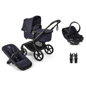 Bugaboo Fox 5 Renew + BeSafe Go Beyond Travel System-Travel Systems-Deep Indigo-No Base | Natural Baby Shower