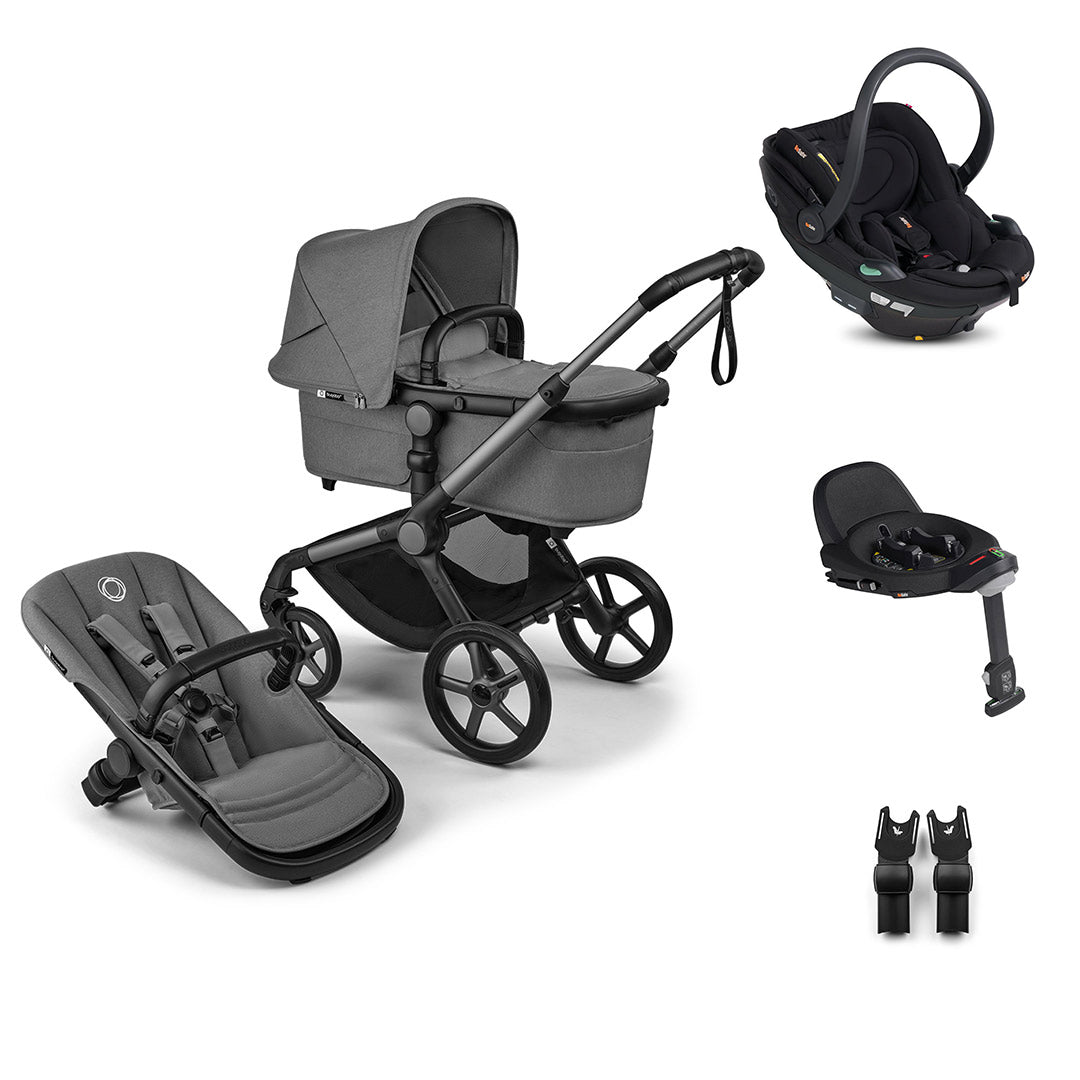 Bugaboo Fox 5 Renew + BeSafe Go Beyond Travel System-Travel Systems-Deep Indigo-No Base | Natural Baby Shower