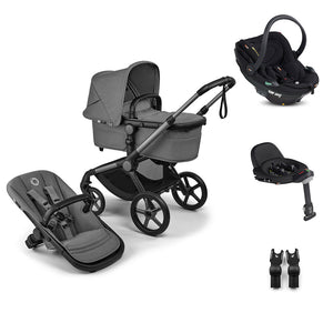 Bugaboo Fox 5 Renew + BeSafe Go Beyond Travel System-Travel Systems-Deep Indigo-No Base | Natural Baby Shower