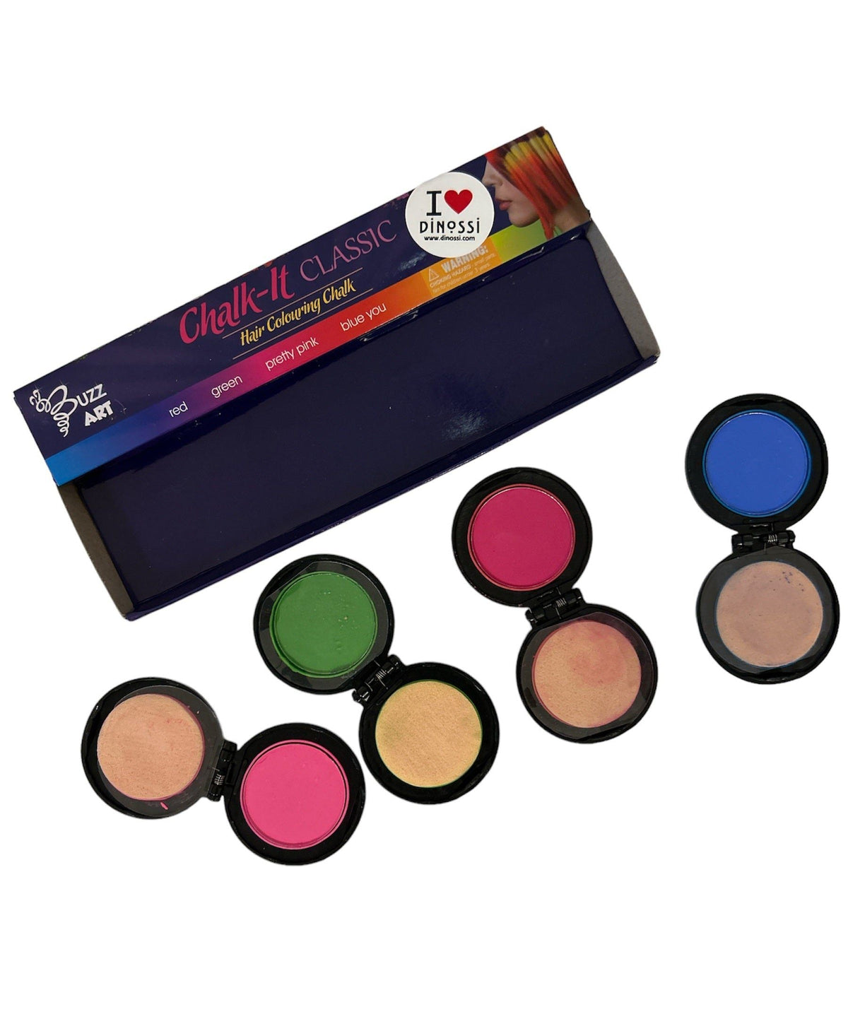 Buzz Art - Kids Hair Chalk Neon Colors Classic