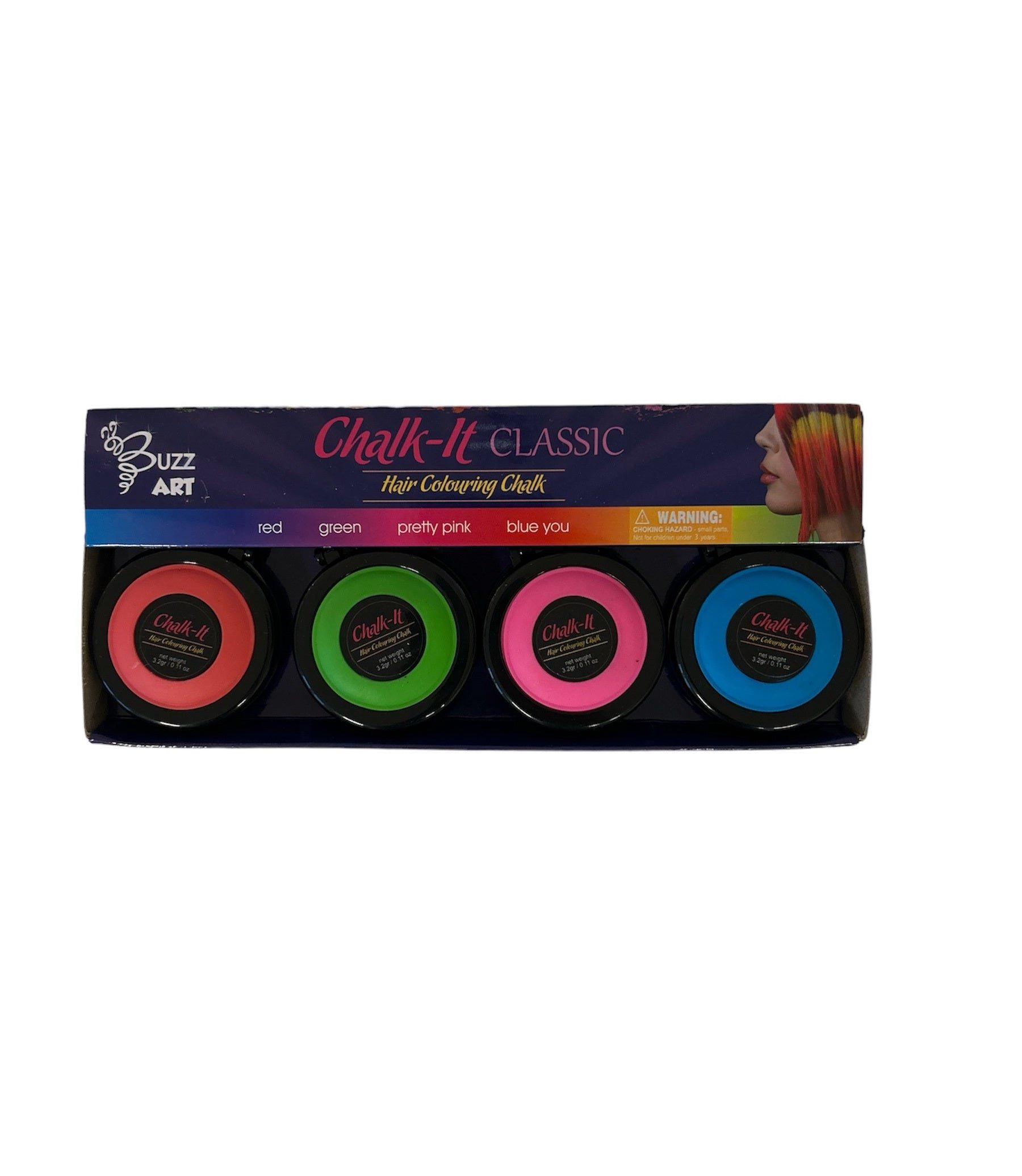 Buzz Art - Kids Hair Chalk Neon Colors Classic