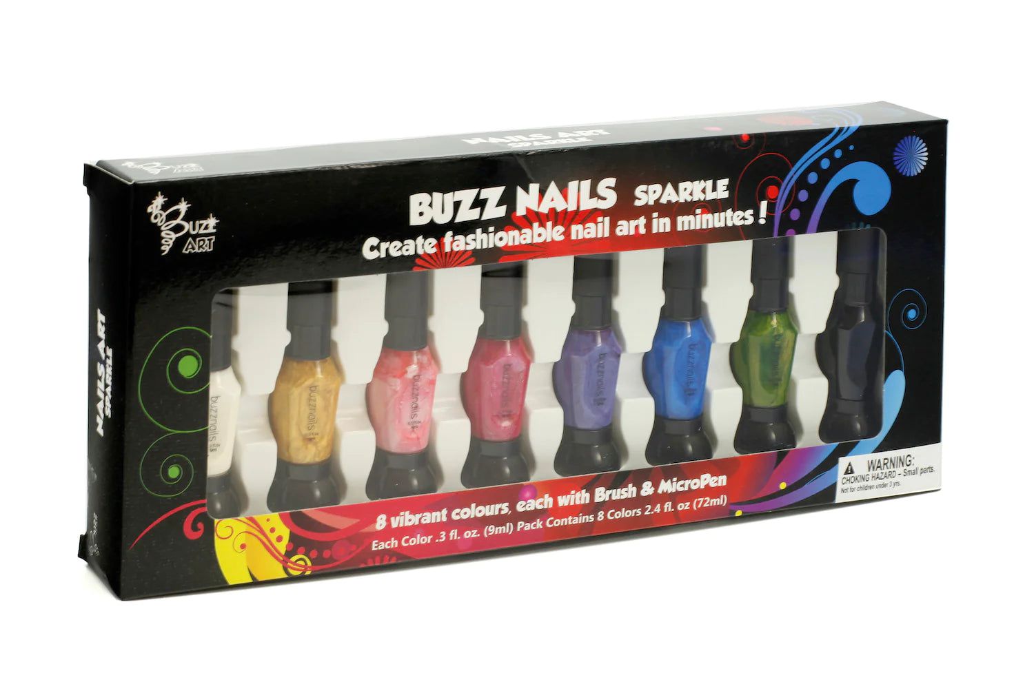Buzz Art - Çocuklara Özel Tırnak Boyama Tasarım Seti Sparkle - Dinossi