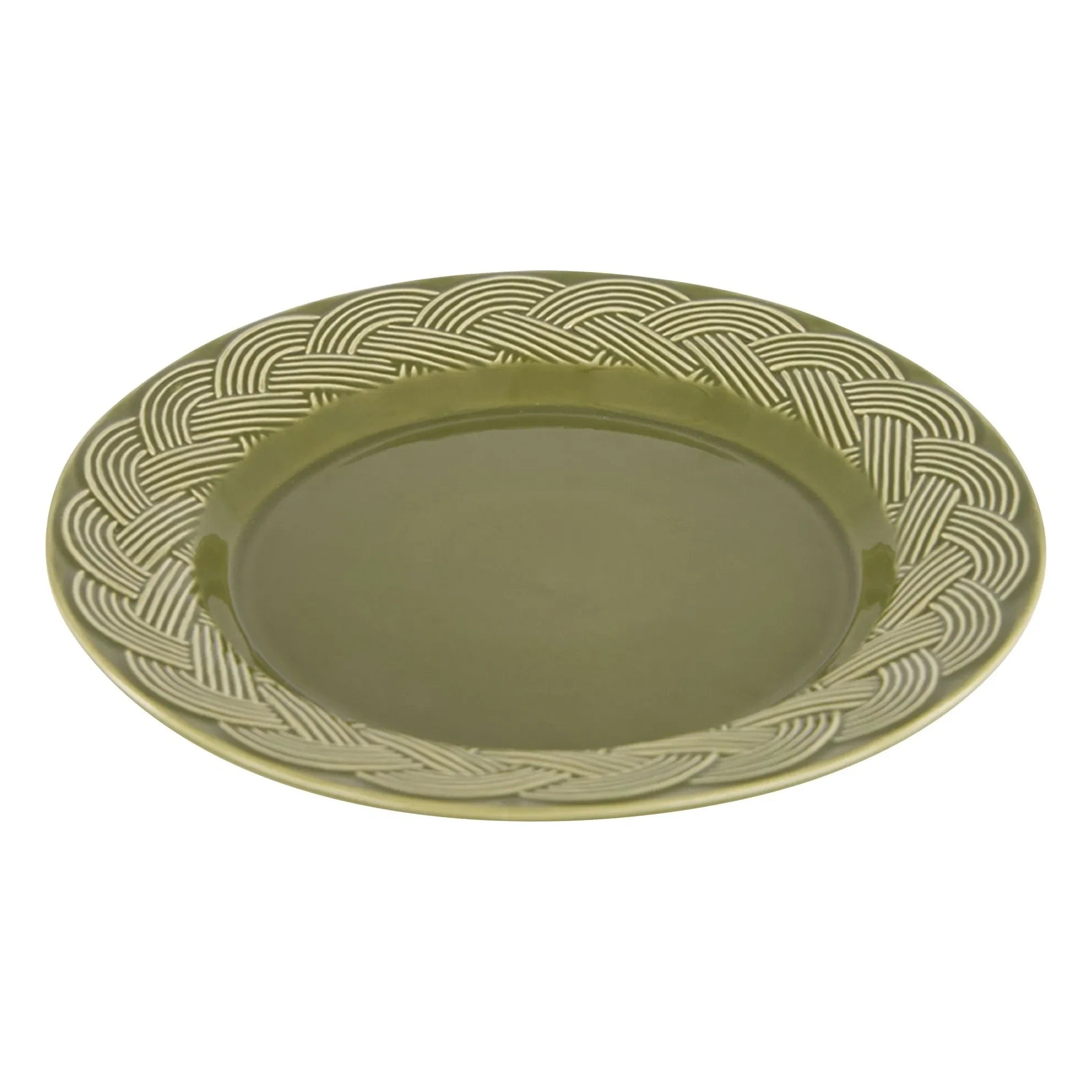 House of Capricorn - Wicker Dinner Plate | Green