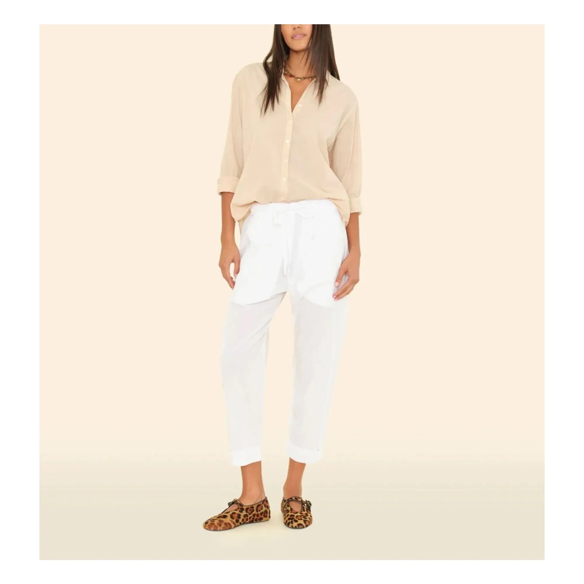 Xirena - Draper Cotton Poplin Pants | White