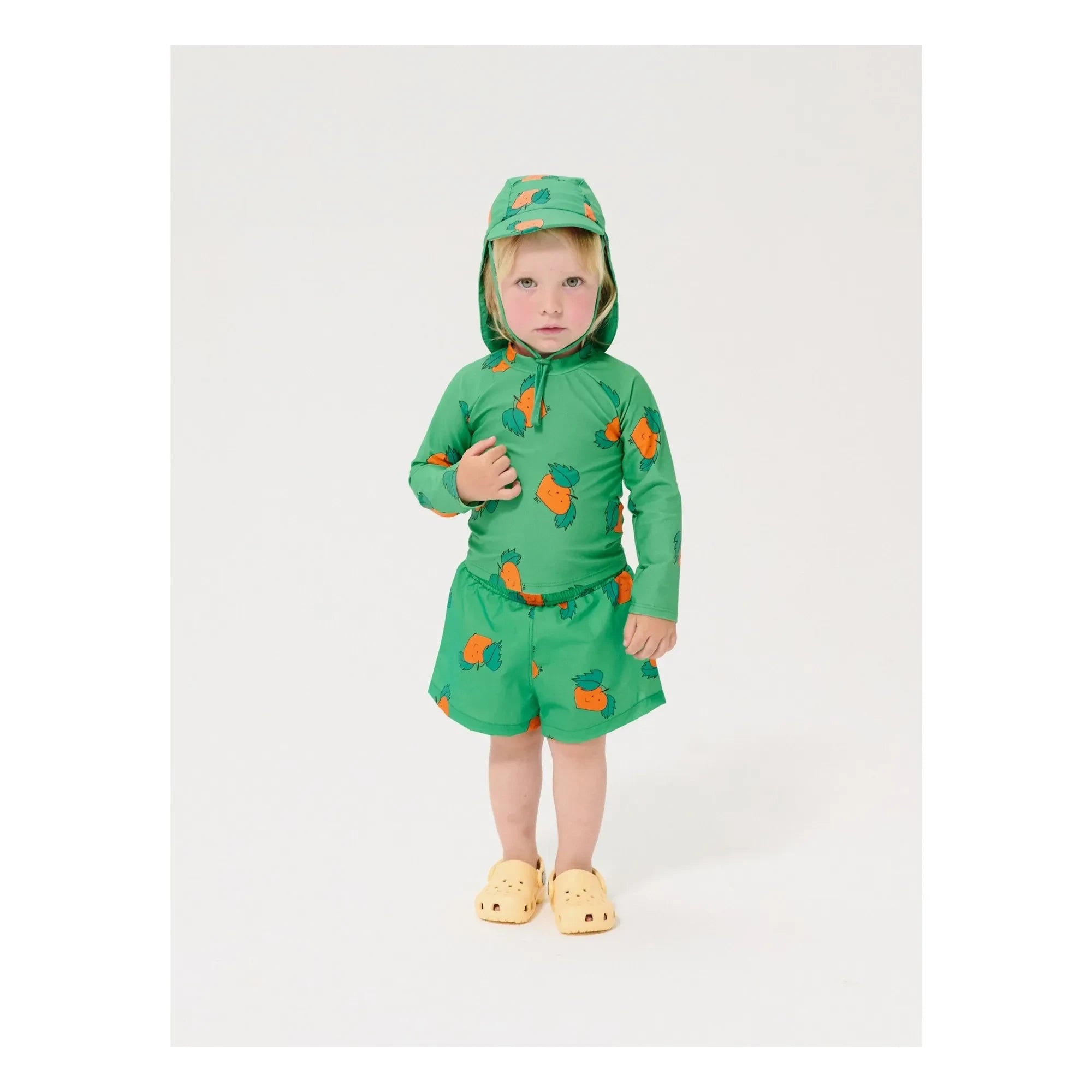 Bobo Choses - Orange Recycled Fiber Baby UV-Protection T-Shirt | Green