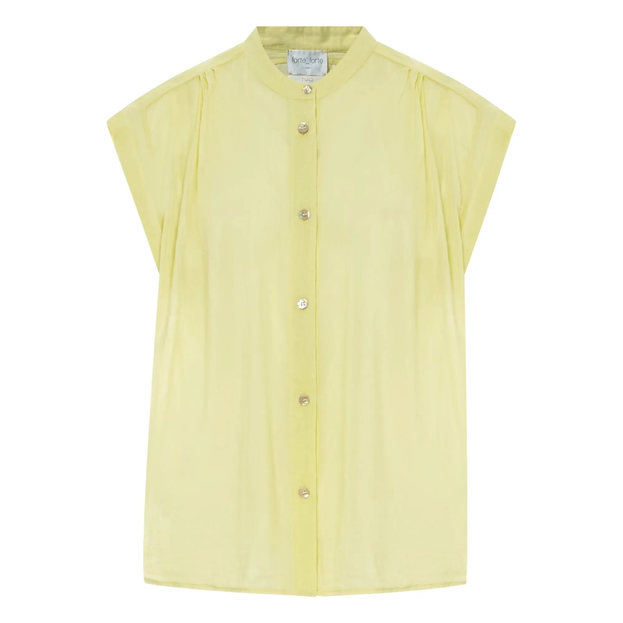 Forte Forte - Cotton and Silk Voile Blouse | Yellow