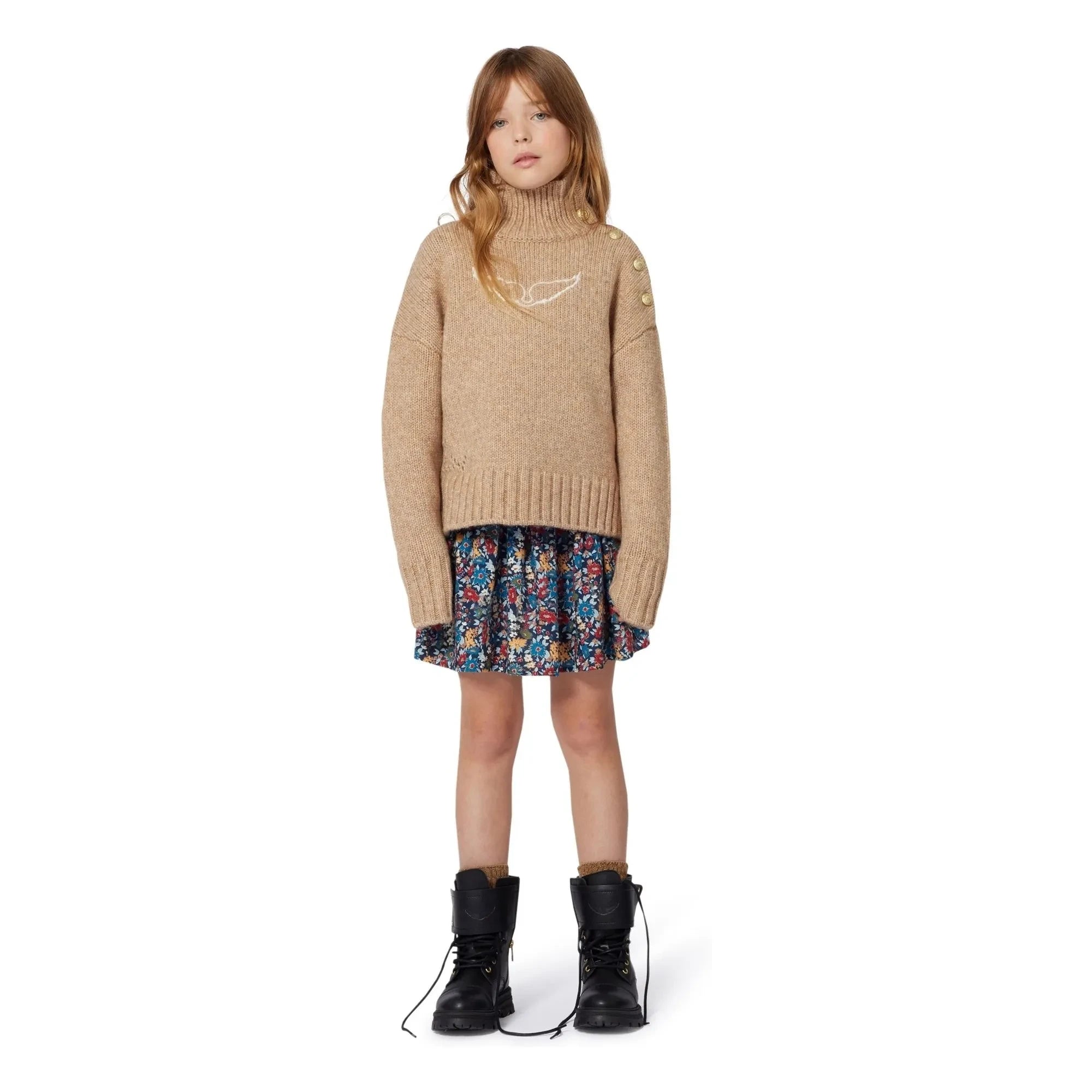 Zadig & Voltaire - Buttoned Wool Winged Sweater | Beige