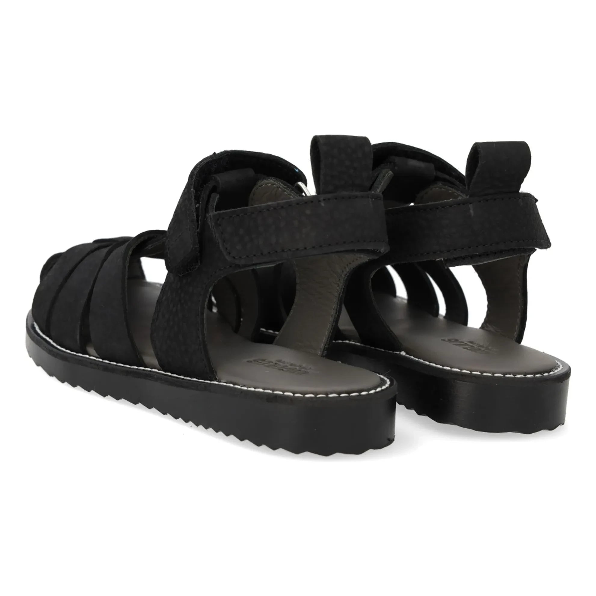 Angulus - Peach Nubuck Sandal | Black