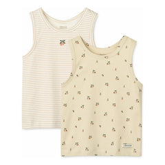 Liewood - Faris Organic Cotton Bodysuit Set of 2 | Beige