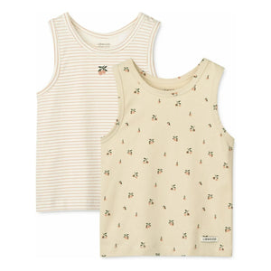 Liewood - Faris Organic Cotton Bodysuit Set of 2 | Beige