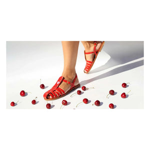 Mama Praïa - Fisherman Shiny Coeur sandals | Red