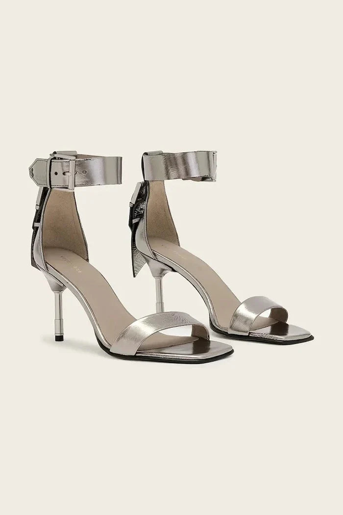 AllSaints Noir Mid Sandal Deri Sandalet