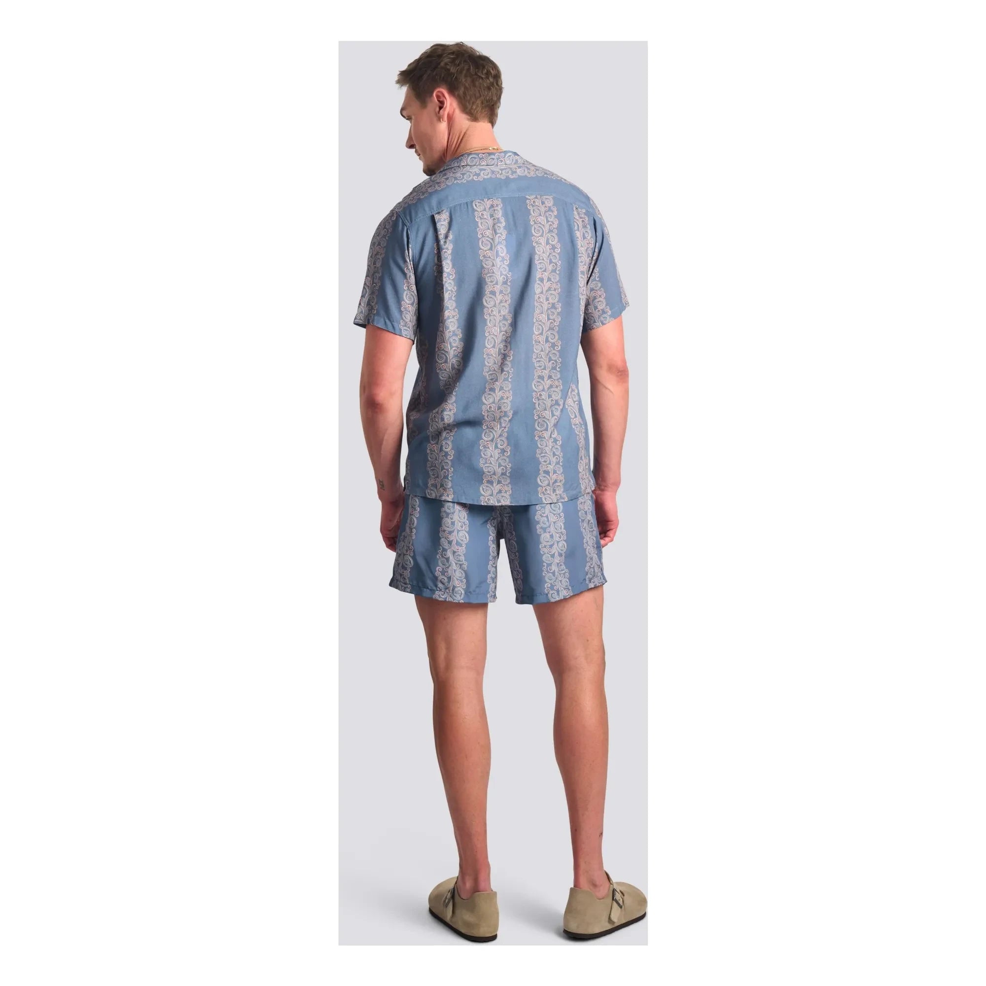 Bather - Coral Fiesta Swim Shorts | Light Blue
