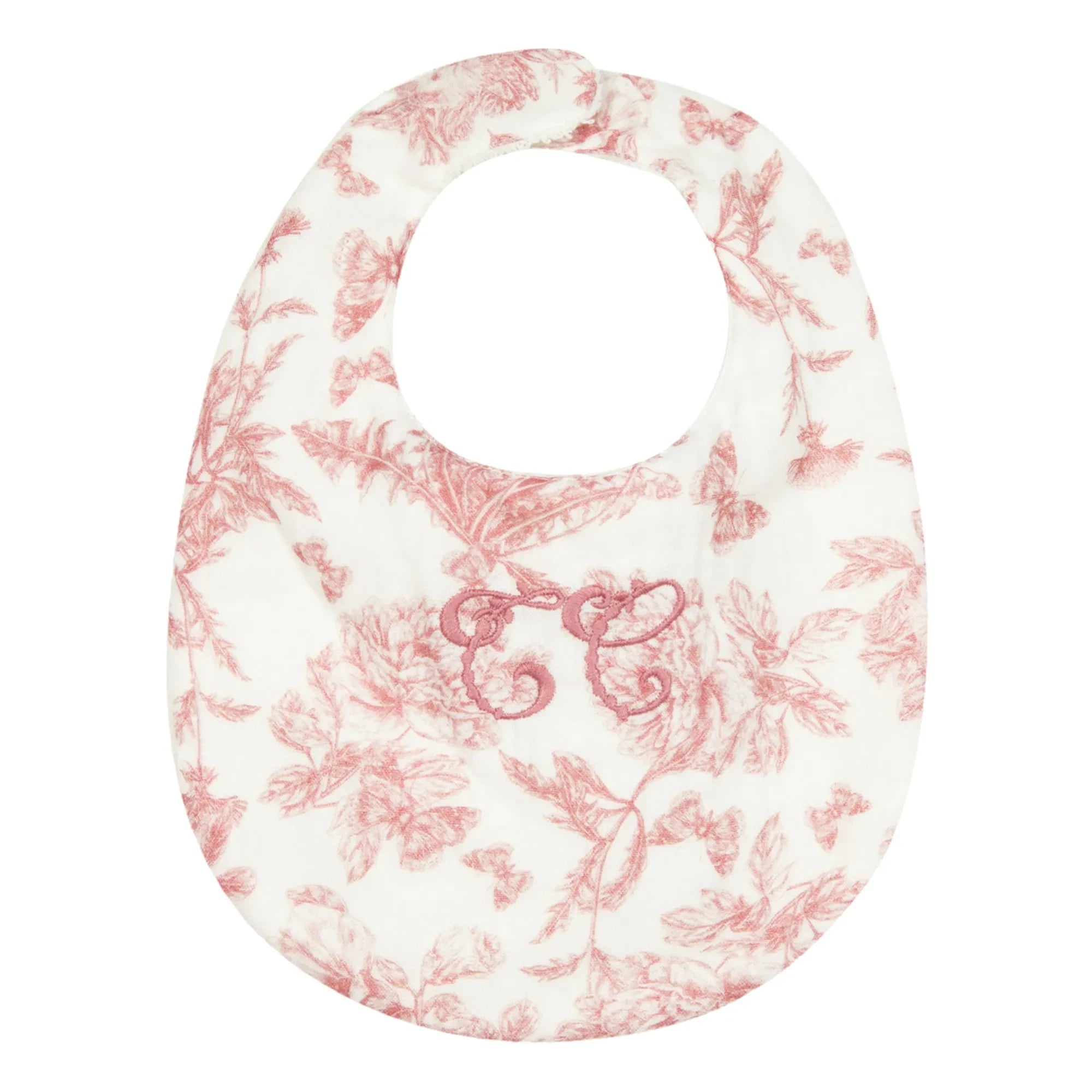 Tartine et Chocolat - Toile de Jouy Mama Bib | Peach
