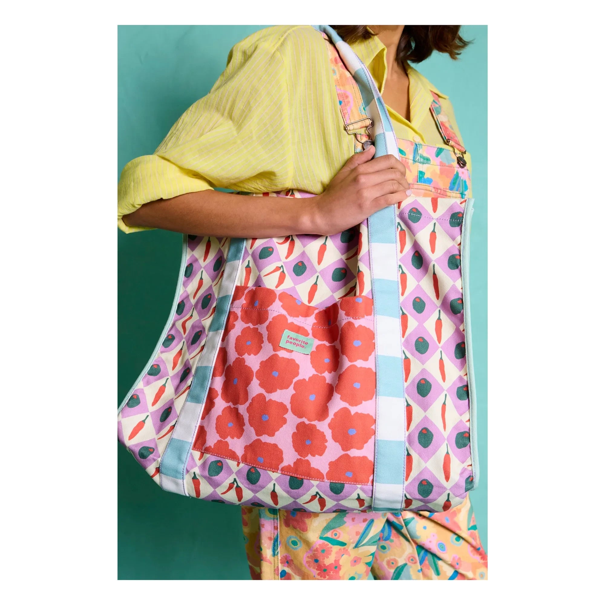 Favorite People - Tote Bag Formaggio Fleuri | Purple