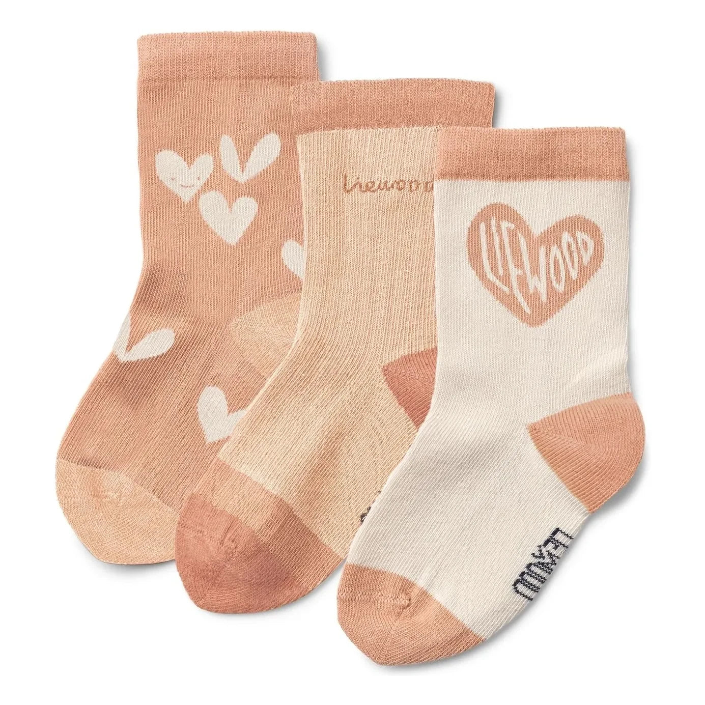 Liewood - Set of 3 Silas Heart Socks | Pink