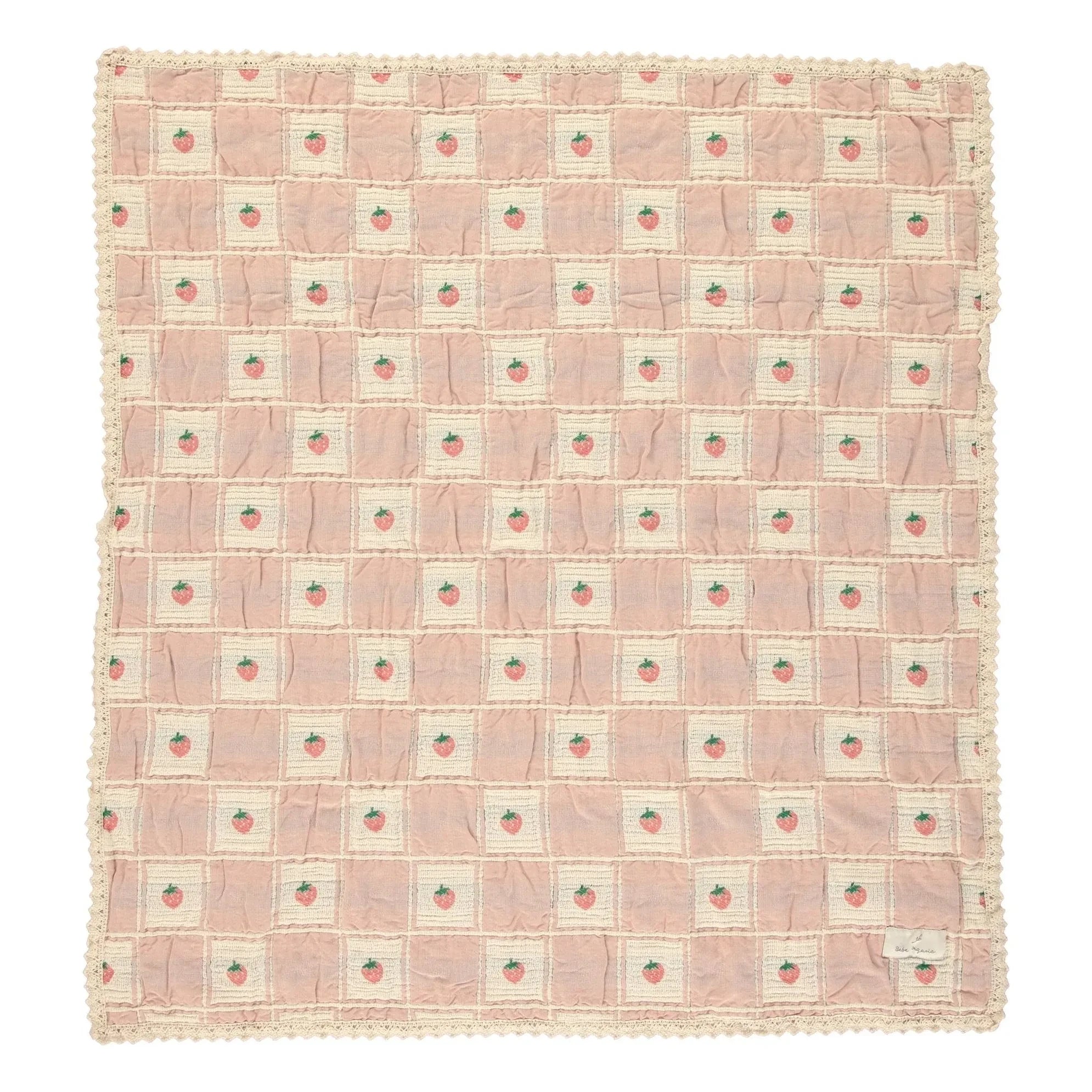 Bebe Organic - Strawberry Organic Cotton Blanket | Peach