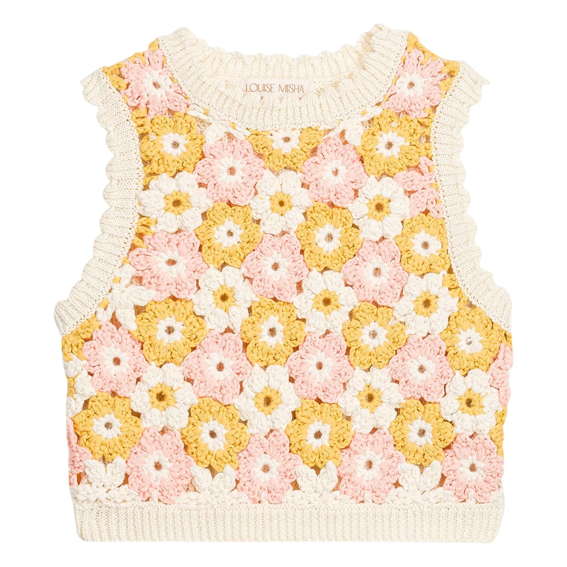 Louise Misha - Top Brodé Rynia Maille | Cream