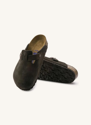 BIRKENSTOCK - Boston Suede Clogs - Adult Collection | Brown
