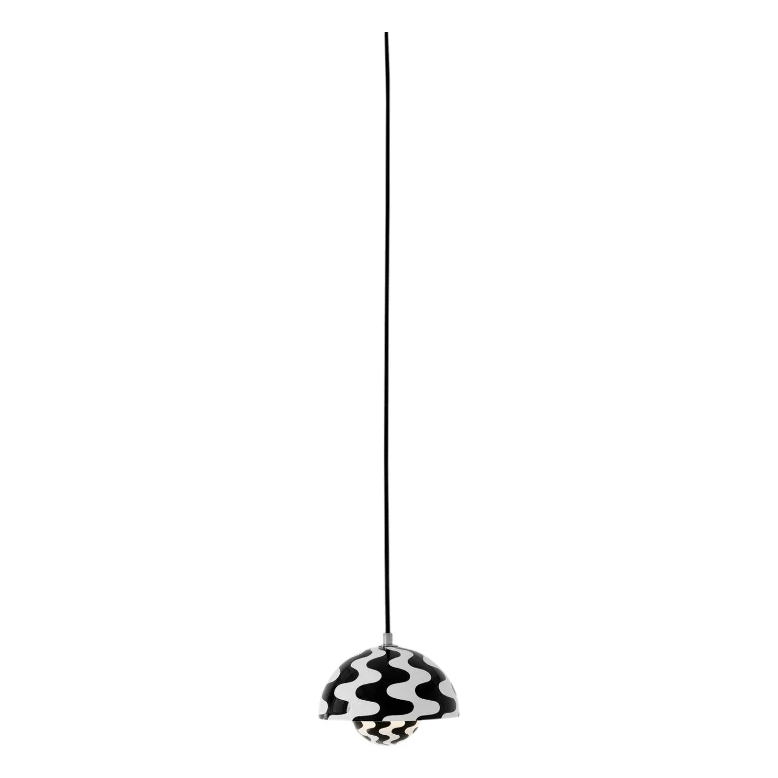 & Tradition - Flowerpot VP10 sarkıt lamba, Verner Panton | Noir/Blanc