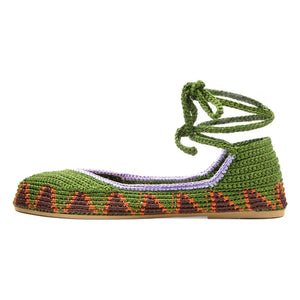 Kashura - High Ballerinas Olive Green | Olive Green