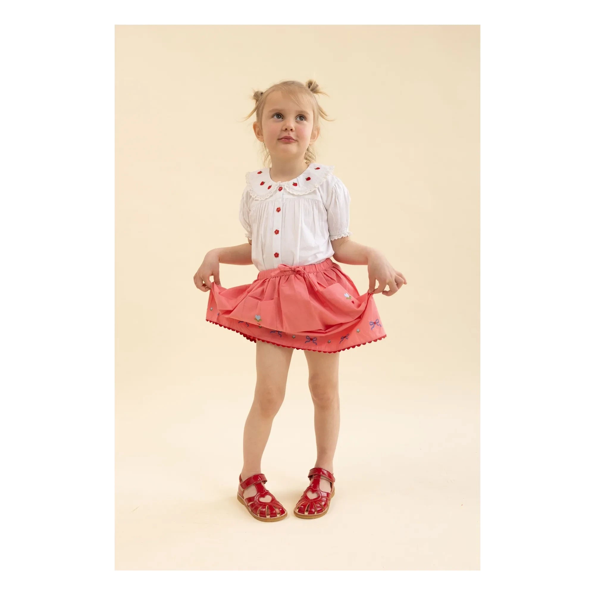 Flöss - Rosa Skirt with Buttons | Pink