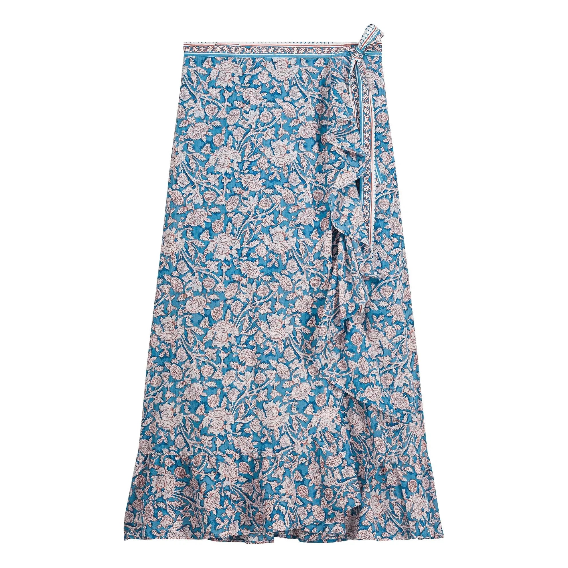 Louise Misha - Imelda Skirt Organic Cotton | Blue