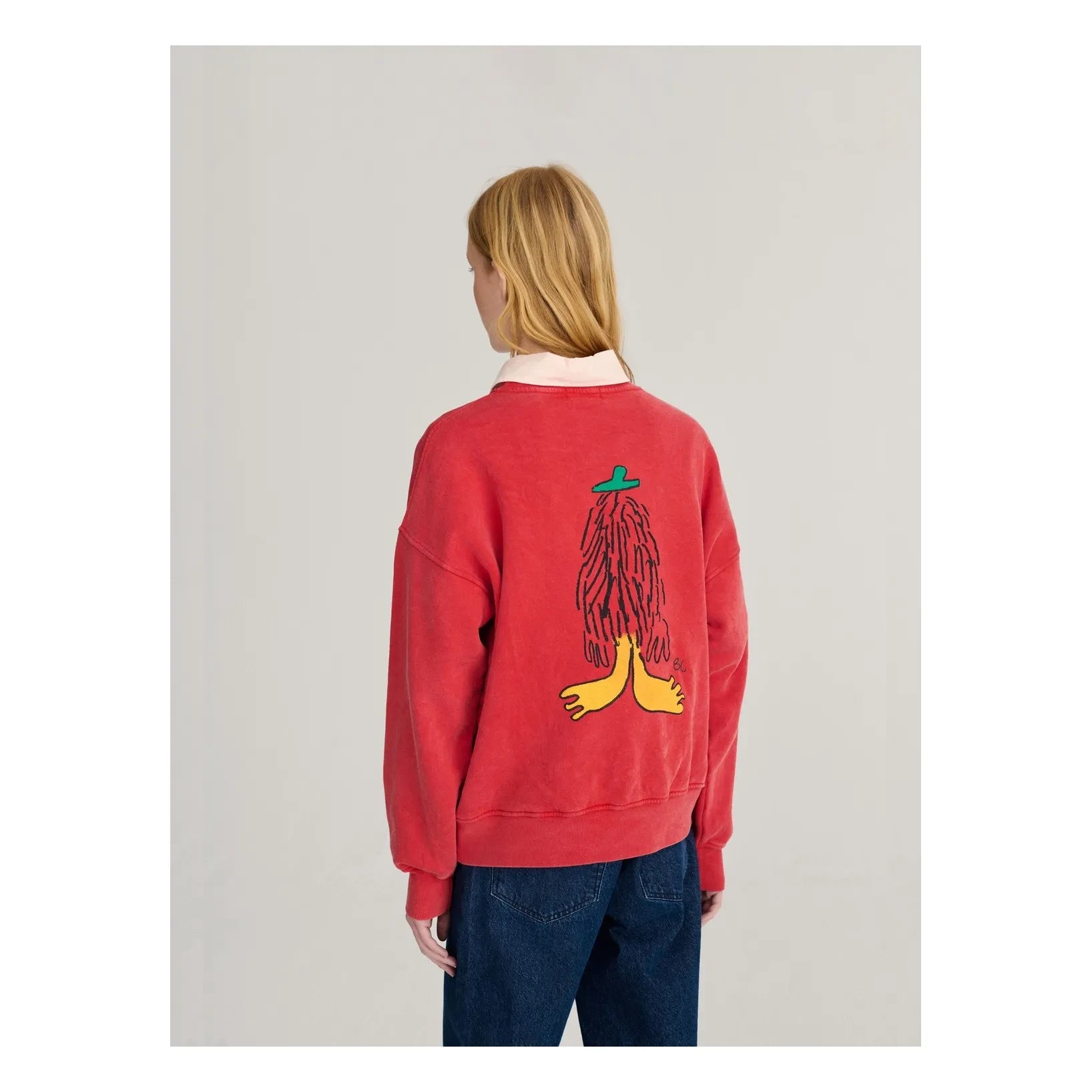 Bobo Choses - Hidden Monster organic cotton sweatshirt | Red