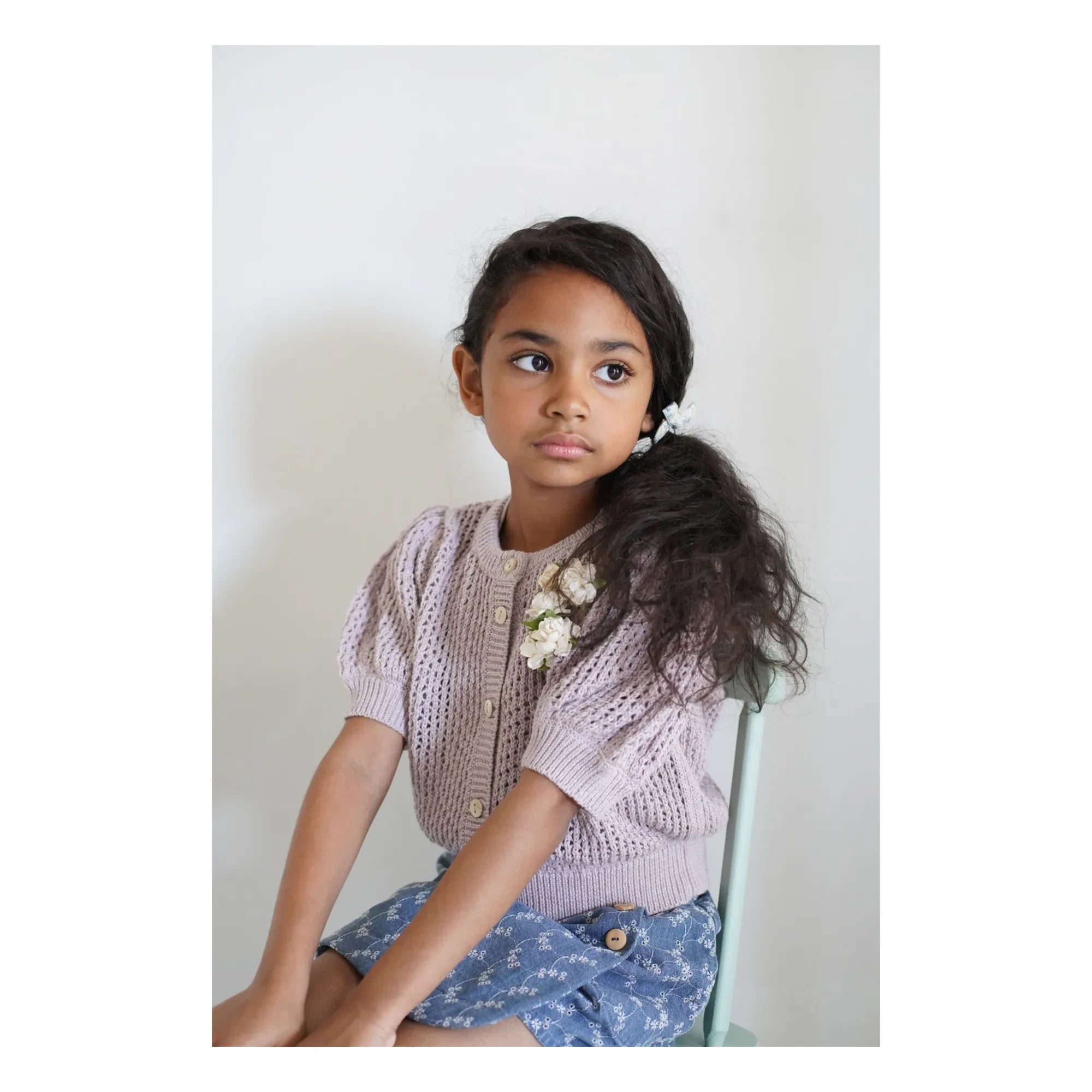 Soor Ploom - Olive Colored Denim Mini Skirt | Blue